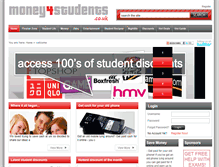 Tablet Screenshot of money4students.co.uk